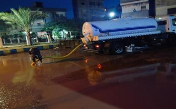 محافظ الدقهلية يتابع جهود الوحدات المحلية في التعامل مع كسح مياه الأمطار 