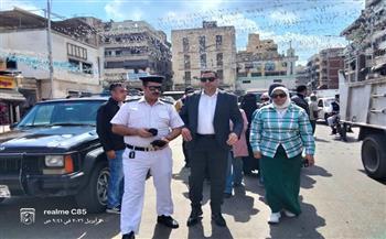 نائب محافظ بورسعيد يقود حملة مكبرة لإعادة الانضباط ورفع الإشغالات بنطاق حي المناخ