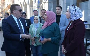 محافظ بورسعيد يتابع مستجدات أعمال تطوير ورفع كفاءة "شارعي فلسطين وأوجينا"