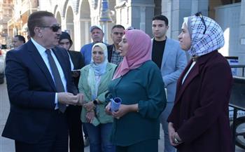 محافظ بورسعيد يتابع مستجدات أعمال تطوير ورفع كفاءة "شارعي فلسطين وأوجينا" 