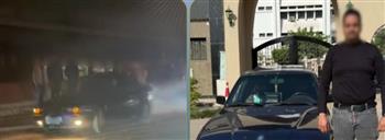  ضبط قائد سيارة استعرض بحركات خطرة أعلى كوبري دهشور بالبحيرة خلال موكب زفاف