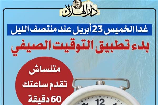 خلال ساعات.. بدء العمل بالتوقيت الصيفي في مصر| انفوجراف 
