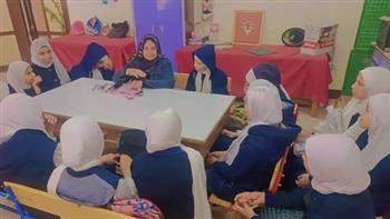 ورش تفصيل وخياطة ببني مر الإعدادية بنات ضمن أنشطة قصر ثقافة الزعيم لتنمية مهارات المرأة