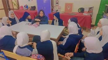 ورش تفصيل وخياطة ببني مر الإعدادية بنات ضمن أنشطة قصر ثقافة الزعيم لتنمية مهارات المرأة