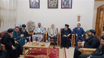 محافظ الأقصر يزور كنيسة مار جرجس بأرمنت الوابورات لتقديم التهنئة بمناسبة عيد القيامة المجيد 
