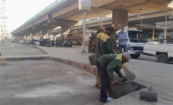 محافظ الجيزة يقود حملة مكبرة لرفع كفاءة النظافة ومنع تعدي المحال على الطريق