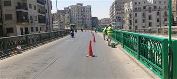 محافظ الجيزة يتابع أعمال صيانة كوبري الجيزة المعدني وتركيب أسوار حديدية بدلاً من المفقودة والمتهالكة  