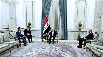 رئيس العراق يؤكد رغبة بلاده في تقوية العلاقات مع الصين