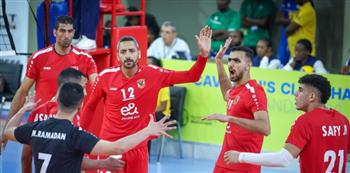 رجال طائرة الأهلي يفوز على سبورتس الأوغندي في بطولة إفريقيا