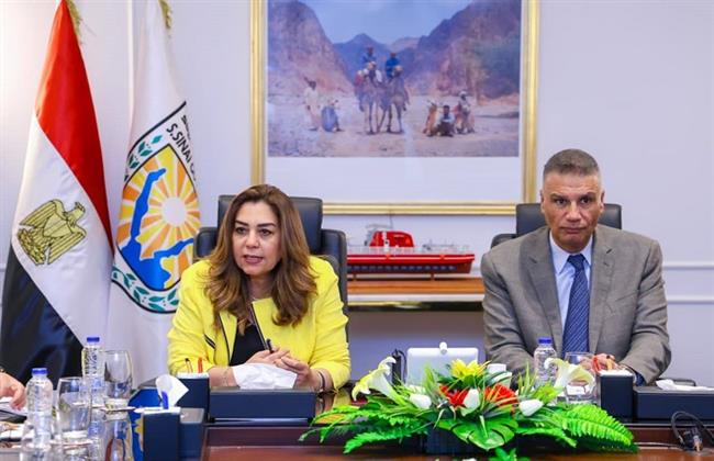 وزيرة التنمية المحلية ومحافظ جنوب سيناء يستعرضان الموقف التنفيذي لمشروع شرم الشيخ مدينة خضراء 