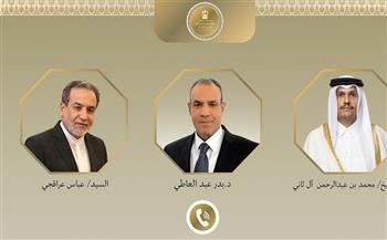 وزير الخارجية يبحث مع رئيس وزراء قطر ووزير خارجية إيران جهود التهدئة الإقليمية 