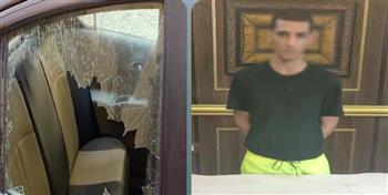 سقوط المتهم بسرقة محتويات سيارة بعد كسر زجاجها بالجيزة