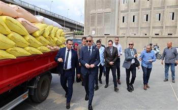 محافظ الجيزة يتفقد صومعة إمبابة لمتابعة انتظام توريد وتخزين محصول القمح