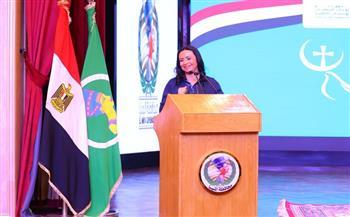 وزيرة التضامن تشهد استعراض إنجازات مشروع تعزيز قيم وممارسات المواطنة بديوان عام محافظة المنيا