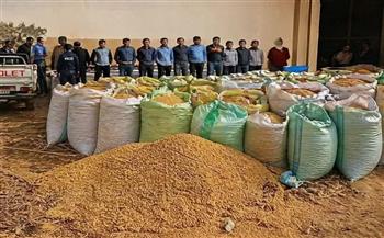 أمن الشرقية  ينجح فى كشف لغز سرقة قمح قرية الزنكلون