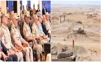 وزير الدفاع يشهد تنفيذ المرحلة الرئيسية للمشروع التكتيكى بجنود "بدر 2026" بالذخيرة الحية للجيش الثالث 