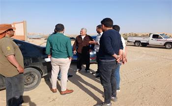 رئيس مياه سيناء يتفقد مشروع محطة المعالجة الثلاثية ببئر العبد