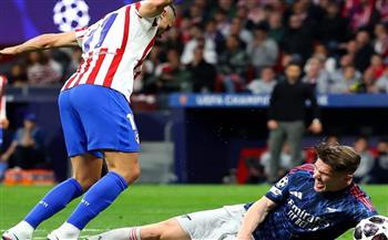 دوري أبطال أوروبا.. أتلتيكو مدريد يسجل هدف التعادل في مرمى أرسنال