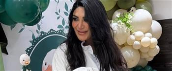 سالي عبد السلام تحتفل بعودتها لمنزلها بعد ولادتها ابنها هارون