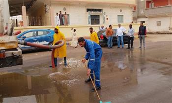 متابعة ازاله تجمعات مياه الأمطار بمدينة القصير بالبحر الأحمر