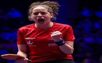 وزير الرياضة يهنئ هنا جودة بتأهلها لربع نهائي كأس العالم لتنس الطاولة