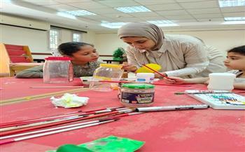 قصر ثقافة القناطر الخيرية ينظم ورشة لإعادة التدوير لإنتاج أعمال فنية مبتكرة 