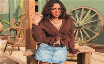 هند عبد الحليم  بلوك صيفي أنيق