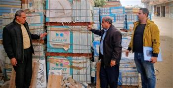 ضبط 840 كرتونة سيراميك بدون فواتير في حملة مكبرة بمركز فاقوس بمحافظة الشرقية 