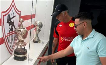 حازم إمام يصطحب مارك فيش في جولة تفقدية داخل نادي الزمالك