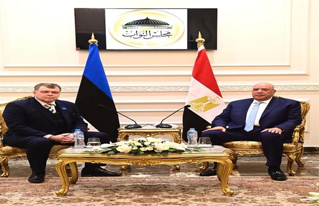 المستشار هشام بدوي يلتقي رئيس برلمان جمهورية إستونيا 