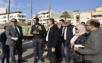 محافظ بورسعيد يتابع أعمال تطوير ورفع كفاءة ميدان المعدية ببورفؤاد بمشاركة مجتمعية من إحدى الشركات