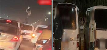 ضبط قائدي سيارتين ميكروباص بعد أداء حركات استعراضية واعتلاء إحداهما عارياً بالجيزة