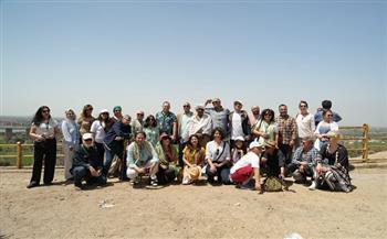 جولات ميدانية لفناني ملتقى "جبل الطير" في أبرز المواقع الأثرية بالمنيا