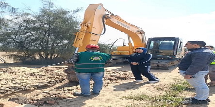 مياه الشرقية تنفذ خطوط مياه بطول 2400 متر بالحسينية 