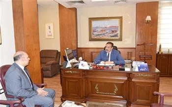 محافظ بورسعيد يستقبل مدير عام منطقة تأمينات بورسعيد