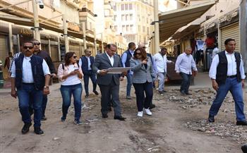 وزيرة التنمية المحلية تتفقد أعمال تطوير المرحلة الثانية من سوق العتبة بالقاهرة