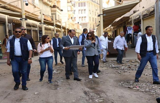 وزيرة التنمية المحلية تتفقد أعمال تطوير المرحلة الثانية من سوق العتبة بالقاهرة