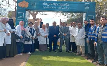حياة كريمة وجامعة الزقازيق ومديرية الطب البيطري بالشرقية..تنفيذ قافل بيطرية شاملة بمركز كفر صقر
