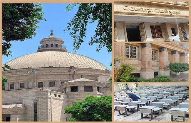 استعدادات مبكرة بجامعة القاهرة لبدء امتحانات نهاية الفصل الدراسي الثاني 