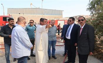 محافظ سوهاج ومدير الأمن يتابعان تداعيات حريق مصنع لحلج الأقطان بغرب طهطا