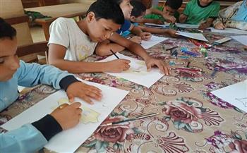 ورشة رسم بمكتبة العمارية احتفالًا بعيد العمال وتقديرًا لدورهم في بناء الوطن