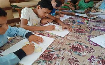 ورشة رسم بمكتبة العمارية احتفالًا بعيد العمال وتقديرًا لدورهم في بناء الوطن