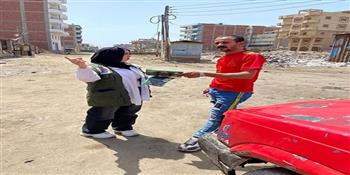 مياه القناة: استمرار حملات التوعية واستطلاع آراء المواطنين بحي الجنوب بقرية النورس