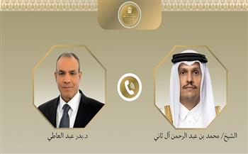 وزير الخارجية يبحث هاتفيا مع رئيس الوزراء وزير خارجية قطر جهود خفض التصعيد الإقليمي
