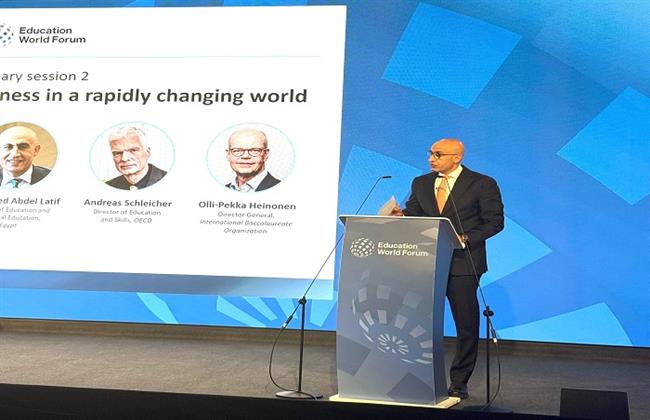 وزير التعليم يستعرض رؤية مصر لتطوير القطاع أمام المنتدى العالمي للتعليم بلندن