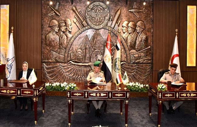 الأكاديمية العسكرية المصرية توقع بروتوكول تعاون مع إدارة الخدمات الطبية وجامعة عين شمس