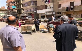 محافظ الدقهلية يقود حملة لإزالة الإشغالات بشوارع الدراسات وعبده معروف في المنصورة