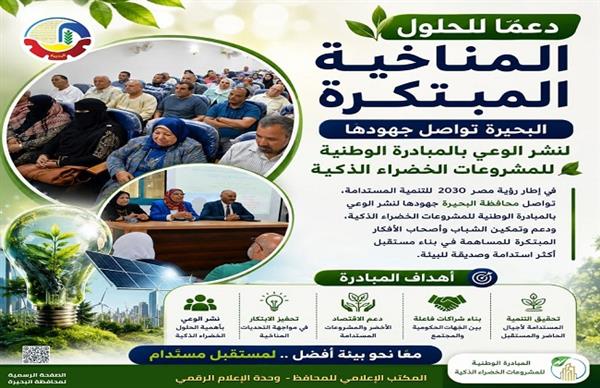 البحيرة تواصل جهودها لنشر الوعي بالمبادرة الوطنية للمشروعات الخضراء الذكية 