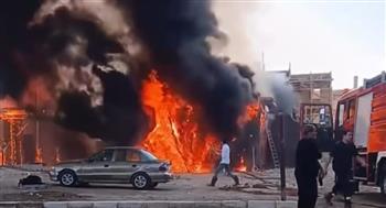 حريق مفاجئ في لوكيشن تصوير "بيت بابا 2" في مدينة الإنتاج الإعلامي 
