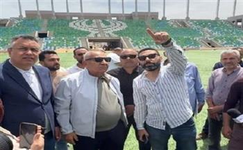 مجلس إدارة النادي المصري يتفقد مشروع الاستاد الجديد